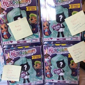 Hairdorables Lot 4 dolls Bella Bow Kurly Kat New